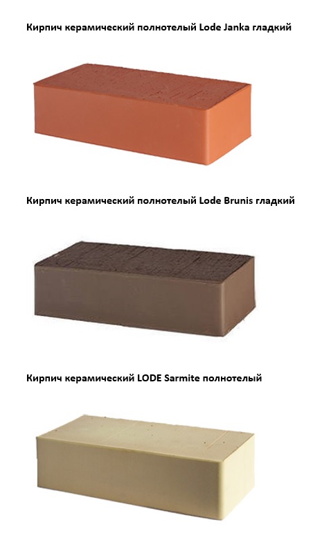 Кирпич производства фирмы Lode из Прибалтики